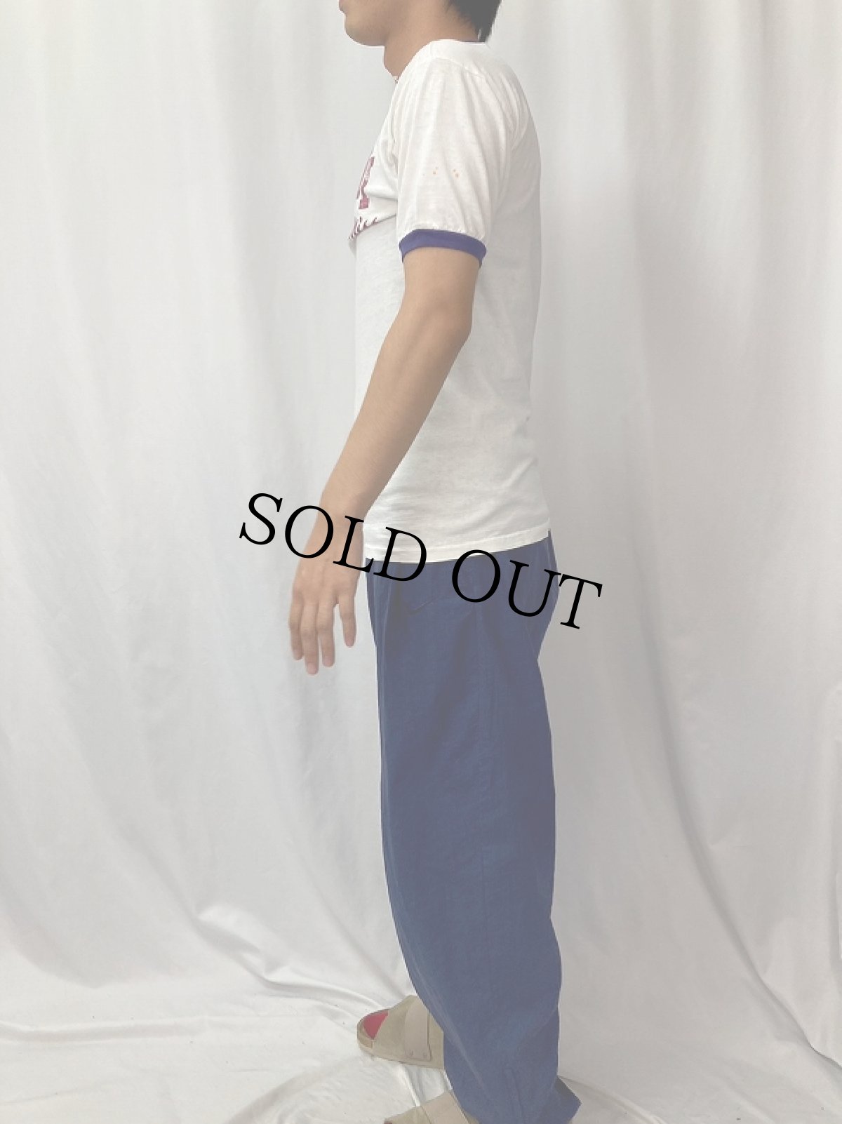 画像3: 60's Champion 大文字ランタグ "Ole Miss" プリントリンガーTシャツ M (3)