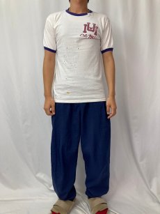 画像2: 60's Champion 大文字ランタグ "Ole Miss" プリントリンガーTシャツ M (2)