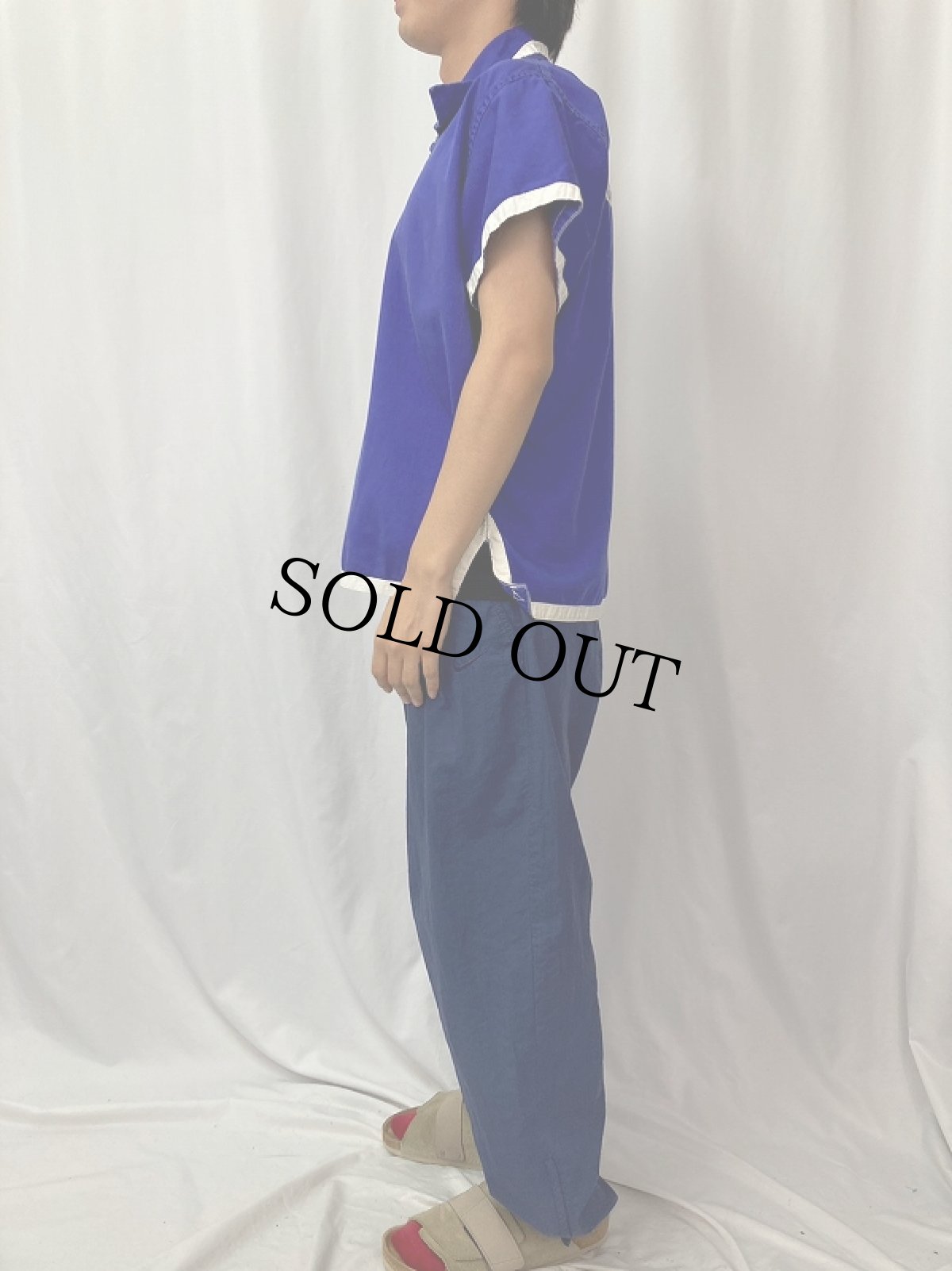 画像3: 50’s Speed line “Second Presbyterian” ハーフジップシャツ SIZE44 (3)