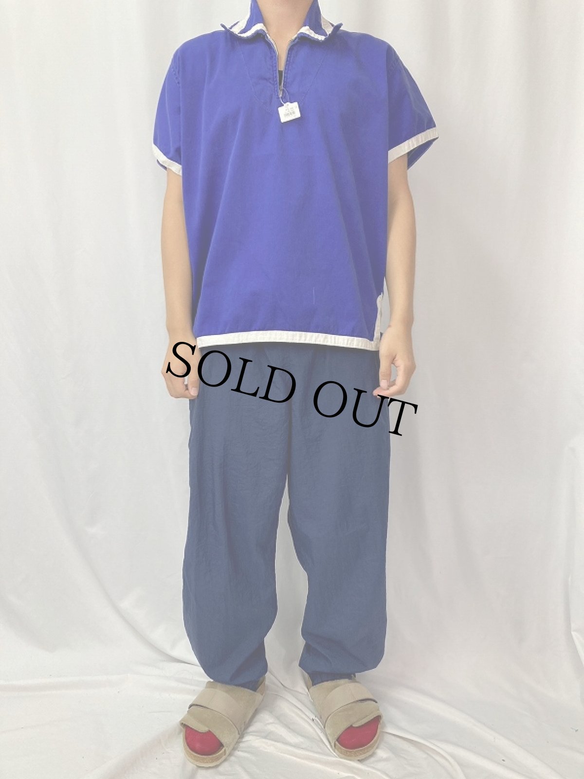 画像2: 50’s Speed line “Second Presbyterian” ハーフジップシャツ SIZE44 (2)