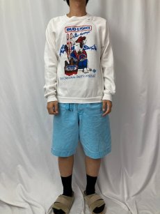 画像2: 80's BUD LIGHT Spuds MacKenzie "THE ORIGINAL PARTY ANIMAL" ビールブランド プリントスウェット L (2)