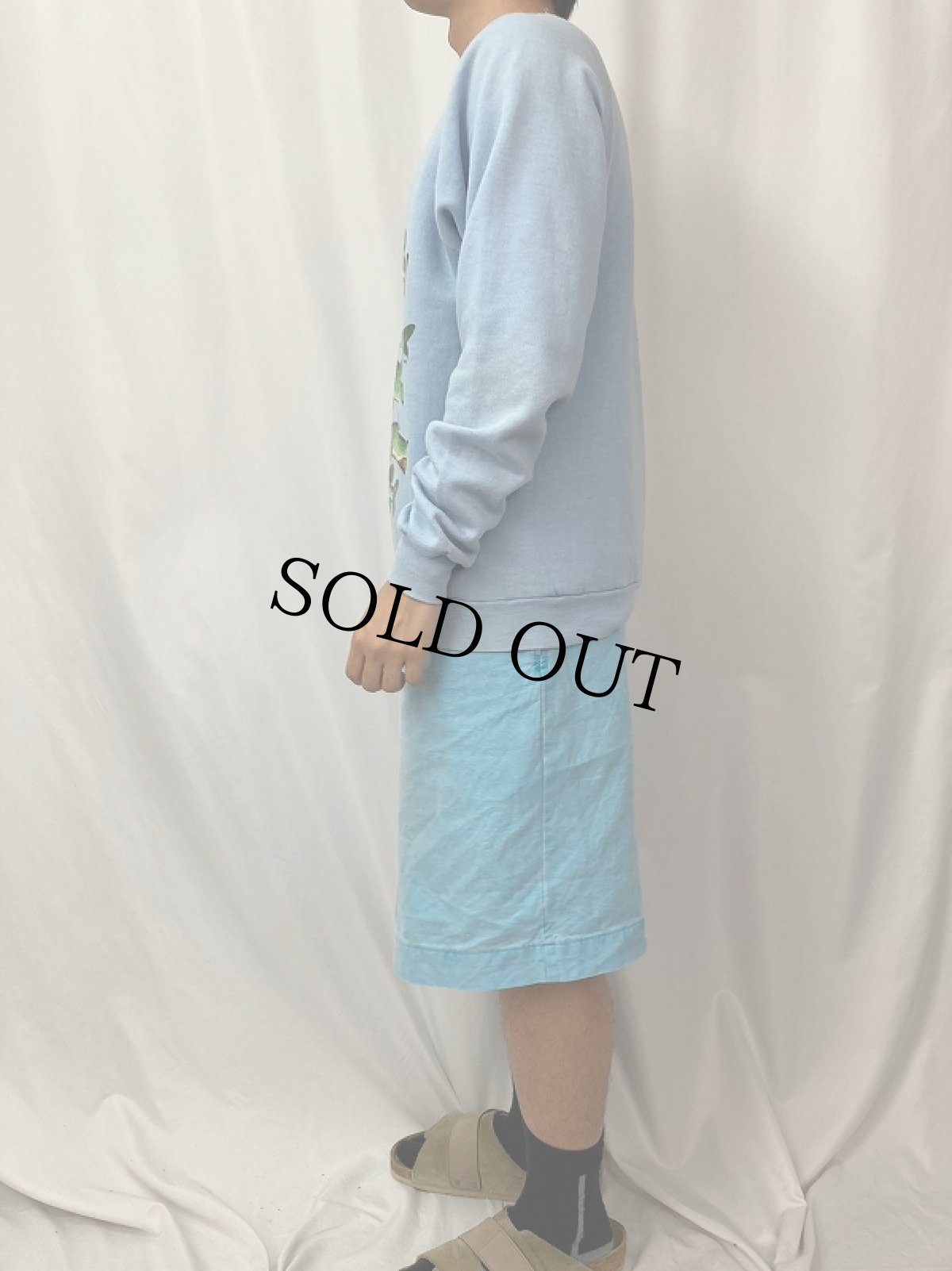 画像3: 80's LSJ Sportswear USA製 魚イラスト プリントスウェット XL (3)
