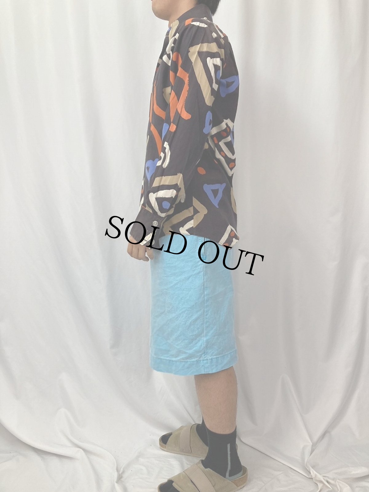 画像3: 70's Venezia THE BODY SHIRT 総柄シャツ M (3)