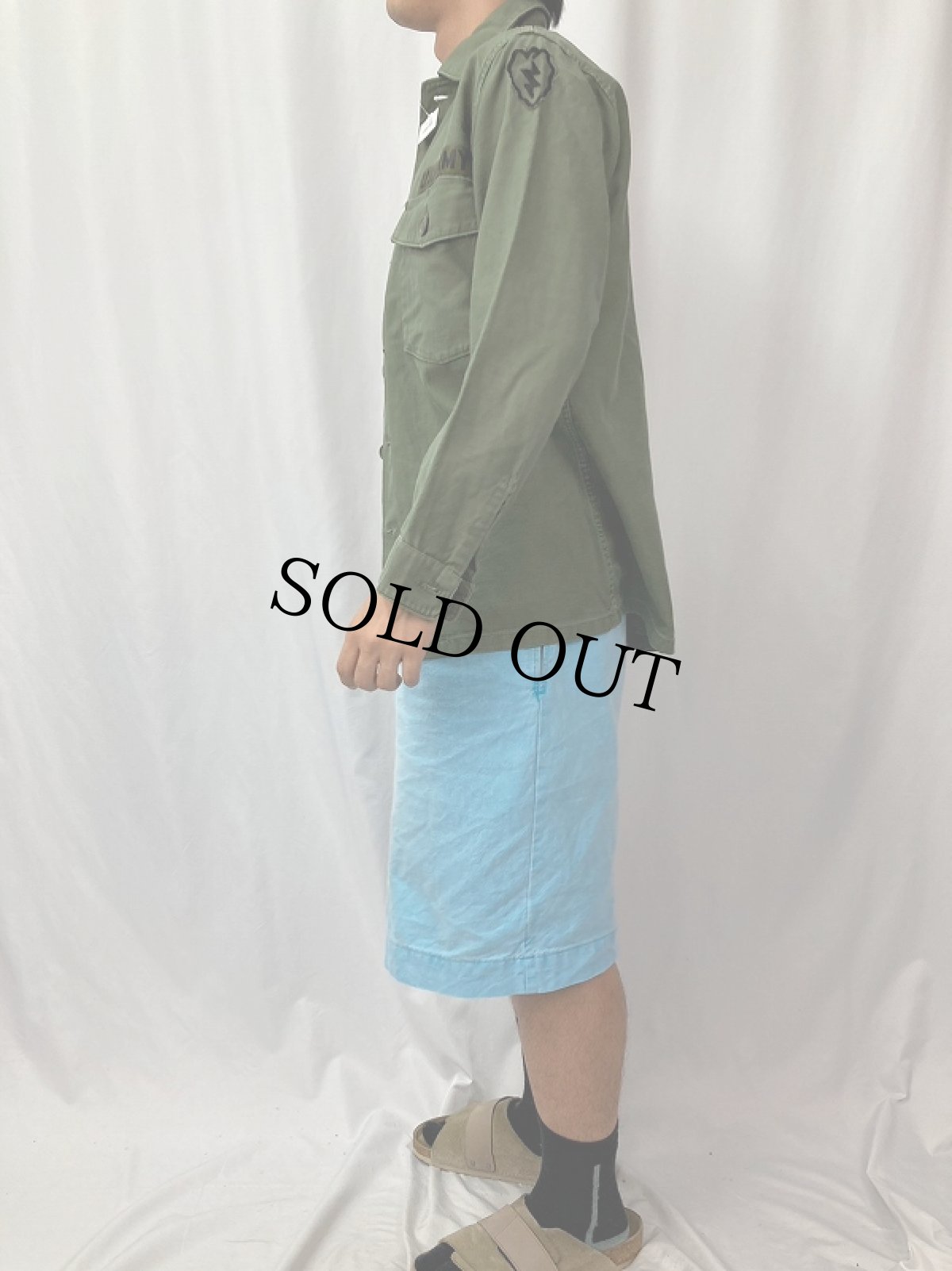 画像3: 60's U.S.ARMY パッチ付き ユーティリティシャツ (3)