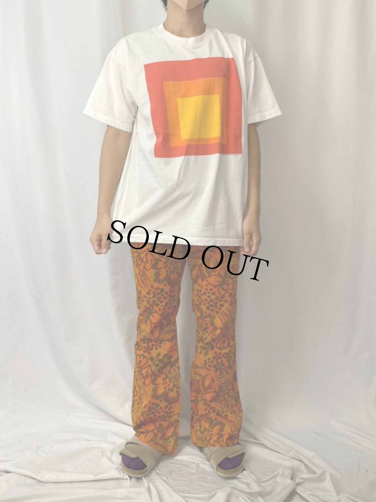 画像2: 90's Josef and Anni Albers USA製 アートプリントTシャツ L (2)