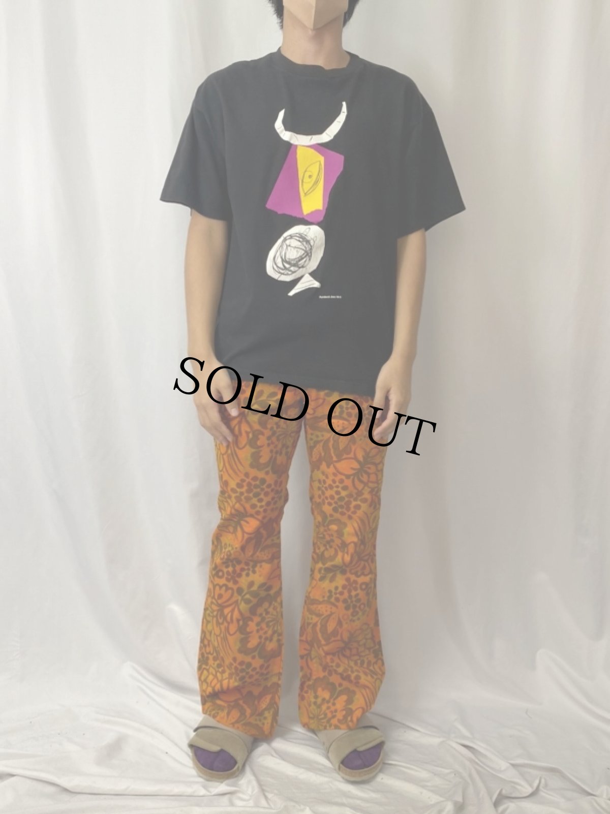 画像2: Joan Miro アートプリントTシャツ L (2)