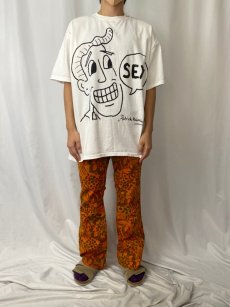 画像3: 90's Patrick Mccurdy "SEX! BEER!" アートプリントTシャツ XL (3)