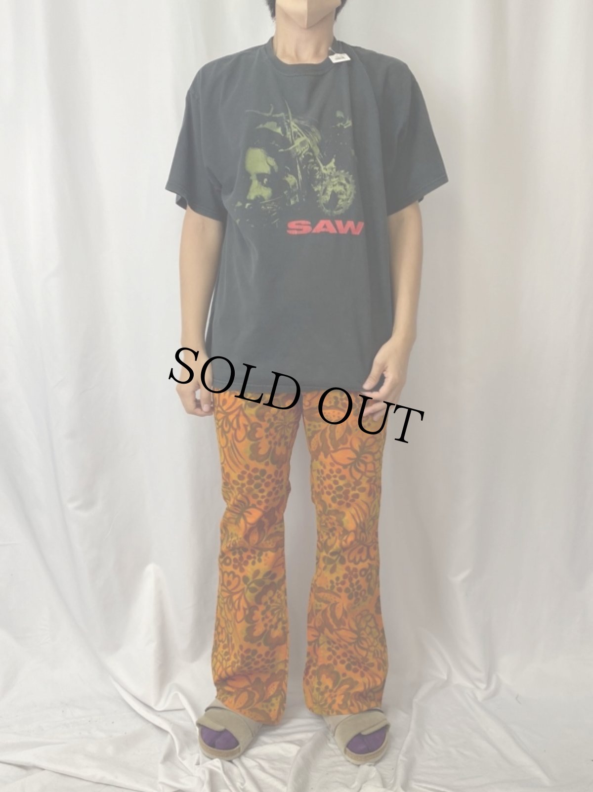 画像2: 2000's SAW ホラー映画プリントTシャツ L (2)
