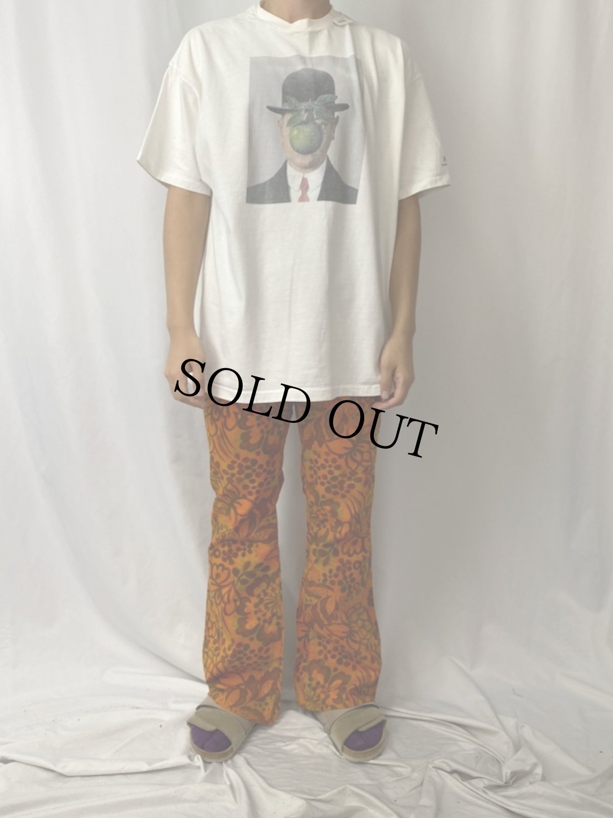 画像3: 90's Rene Magritte USA製 "the son of man" アートプリントTシャツ XL (3)