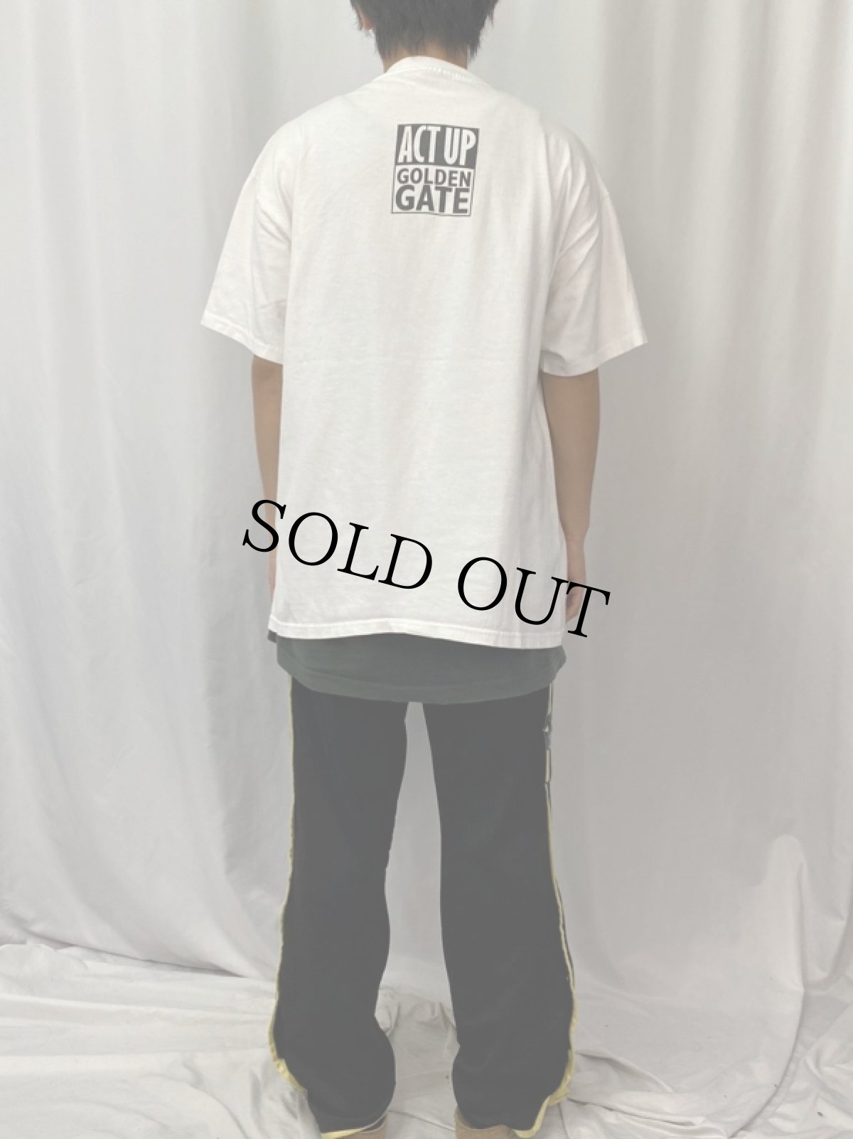 画像4: 90's Dick Tracy&Superman “Clark wants Dick Dick wants Condoms” ポップアートプリントTシャツ XL (4)