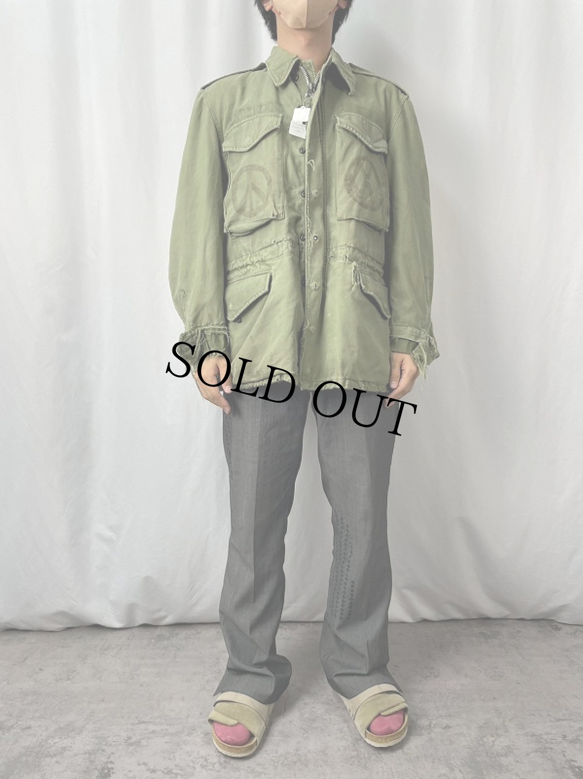 画像2: 60's U.S.ARMY M-51 ハンドペイント フィールドジャケット (2)