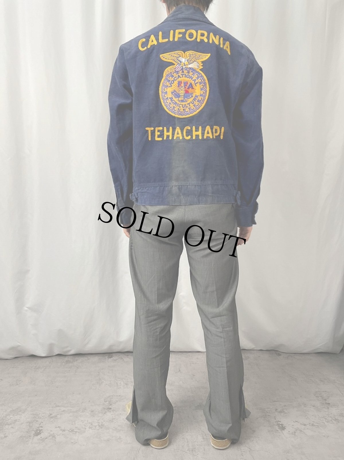 画像3: 60's〜70's FFA "CALIFORNIA TEHACHAPI" ファーマーズコーデュロイジャケット 38 (3)