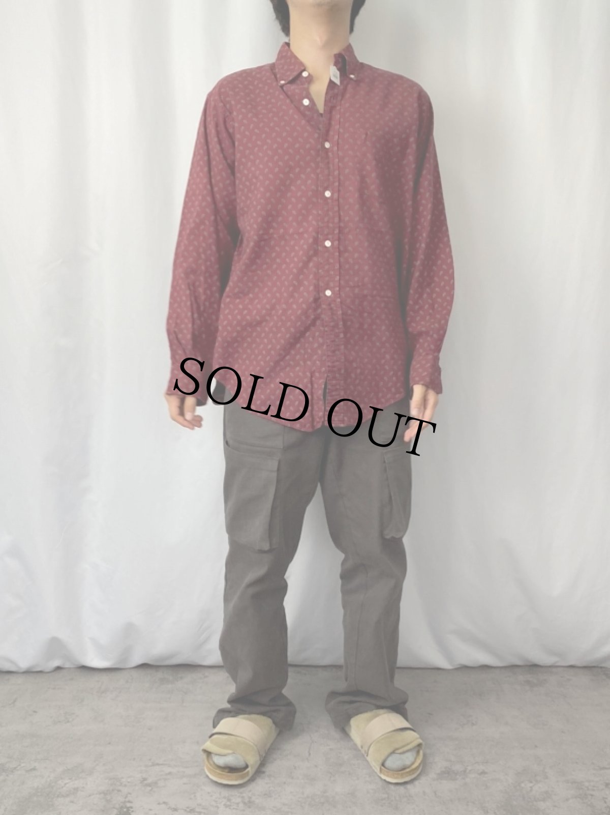 画像2: 60's CHARWOOD DAVIDSONS 総柄シャツ M (2)