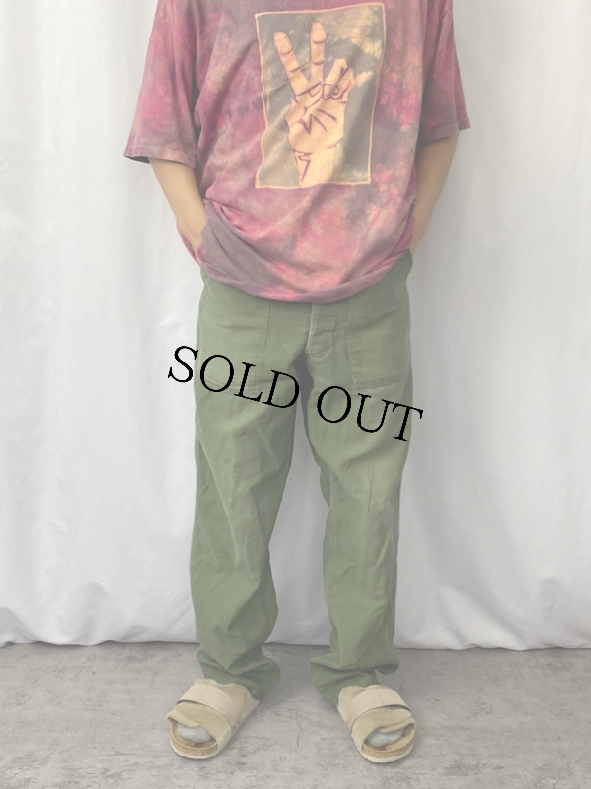 画像2: 50's U.S.ARMY "サイドアジャスタ付き" ベイカーパンツ W28-29 (2)