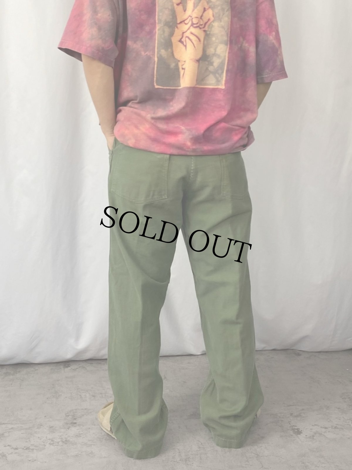 画像3: 50's U.S.ARMY "サイドアジャスタ付き" ベイカーパンツ W26-28 (3)