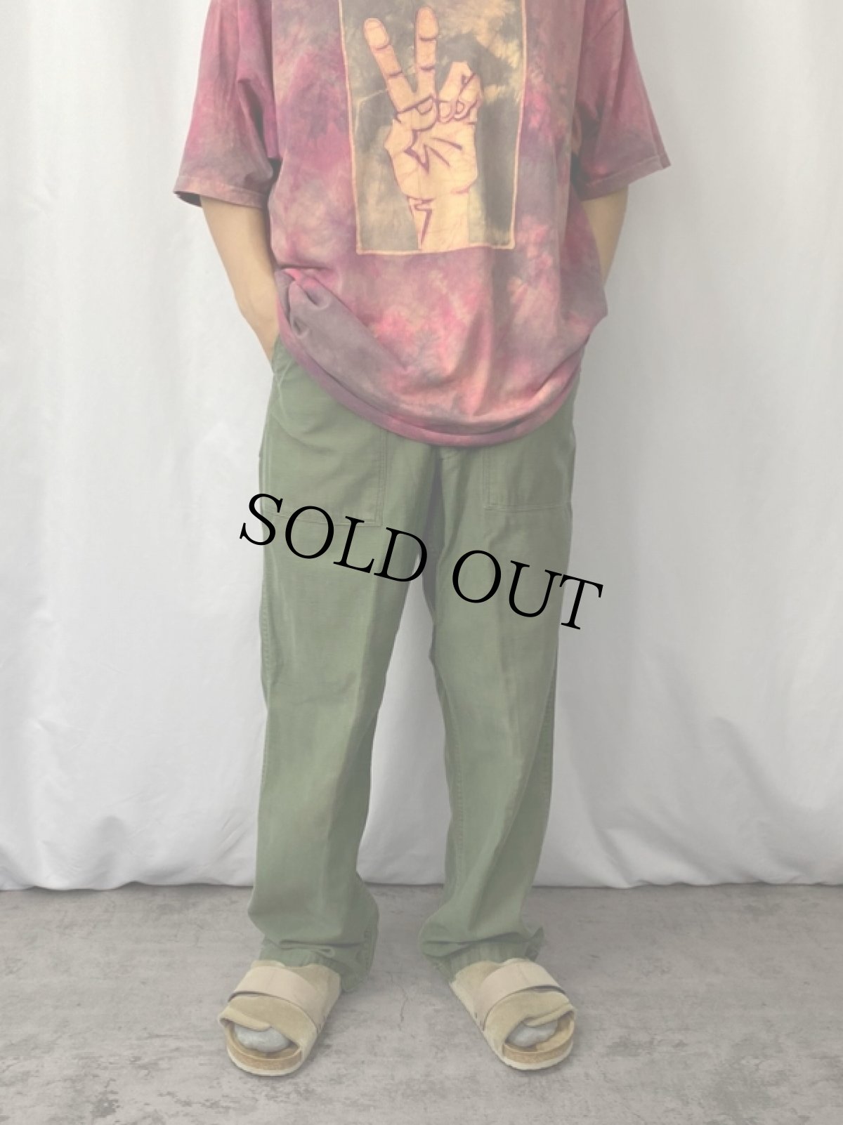 画像2: 50's U.S.ARMY "サイドアジャスタ付き" ベイカーパンツ W26-28 (2)