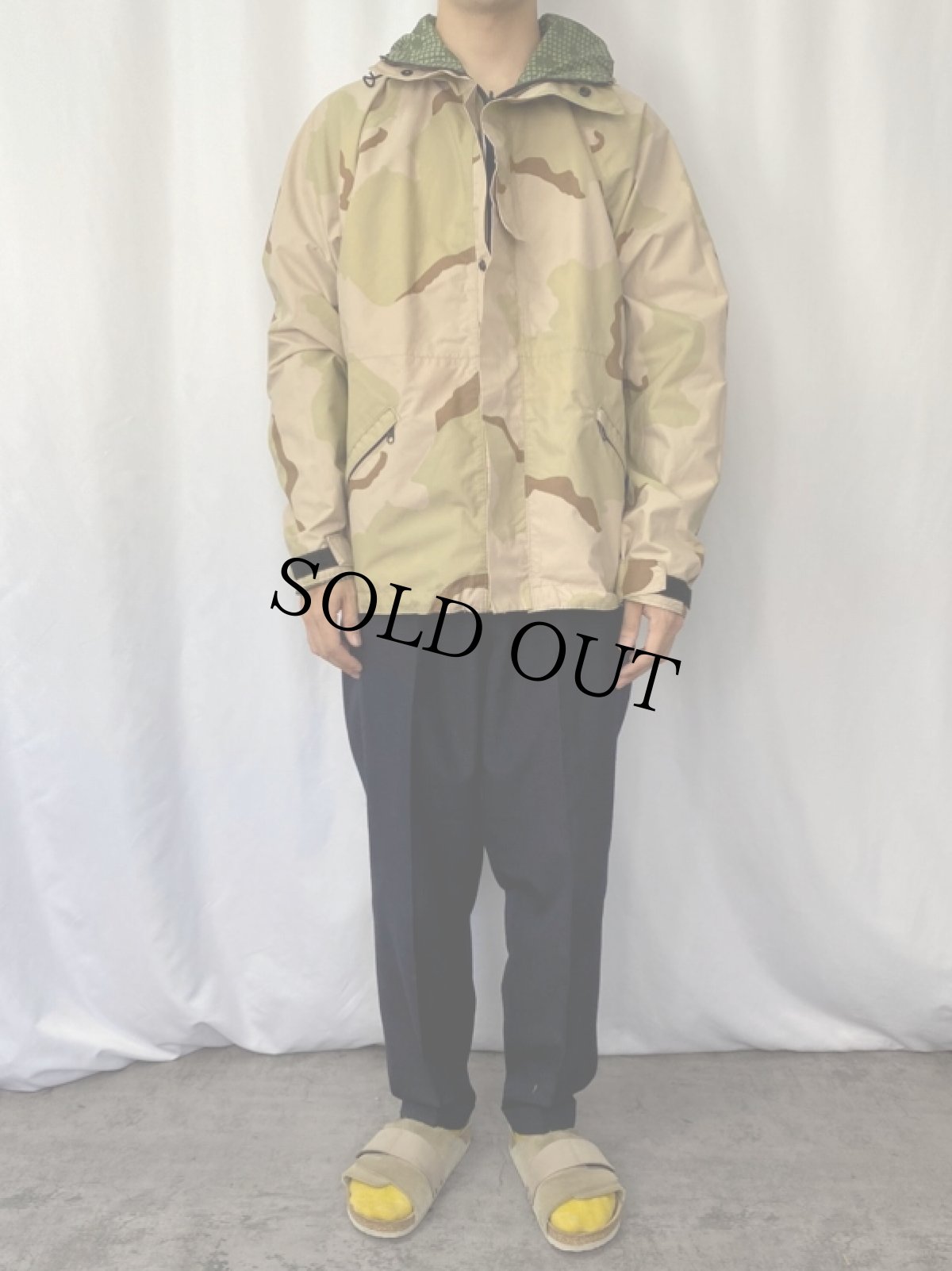 画像3: LOG HOUSE DESIGNS "GORE-TEX" デザートカモ×ナイトカモ リバーシブルパーカー L (3)