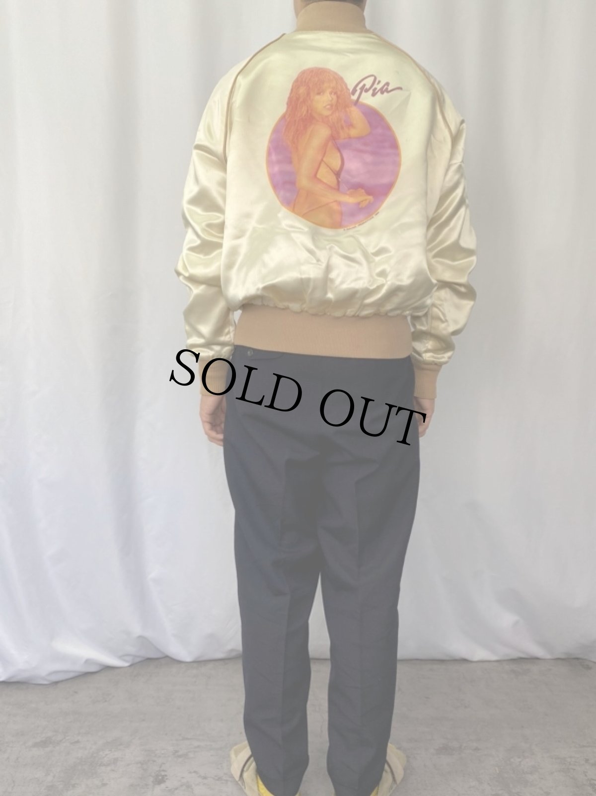 画像3: 80〜90's Pia Zadora 女優フォトプリント スタジャン XL (3)