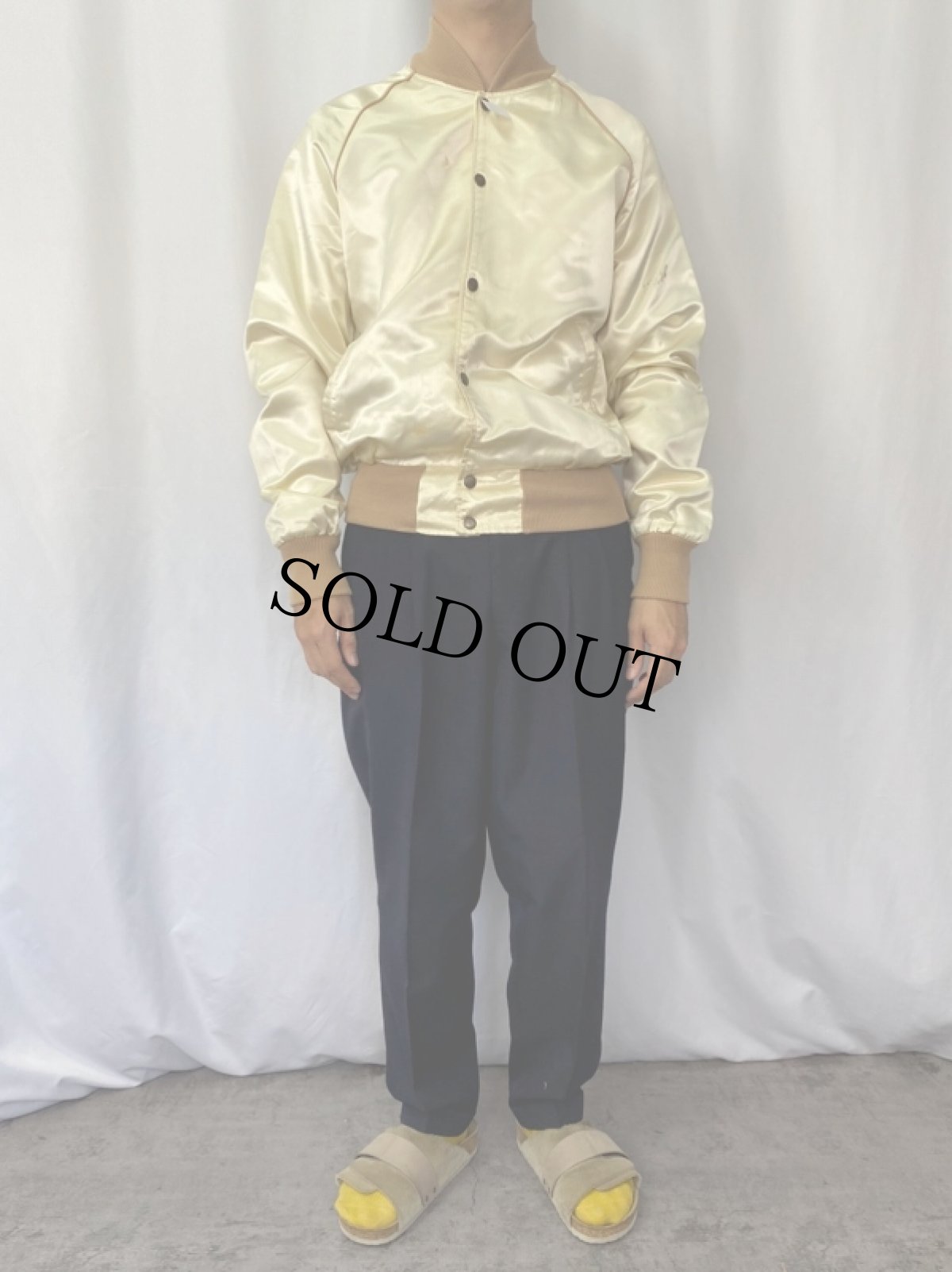 画像2: 80〜90's Pia Zadora 女優フォトプリント スタジャン XL (2)