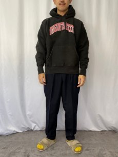 画像2: 90's USA製 REVERSE WEAVE TYPE "ONEONTA STATE" スウェットフーディー BLACK M (2)