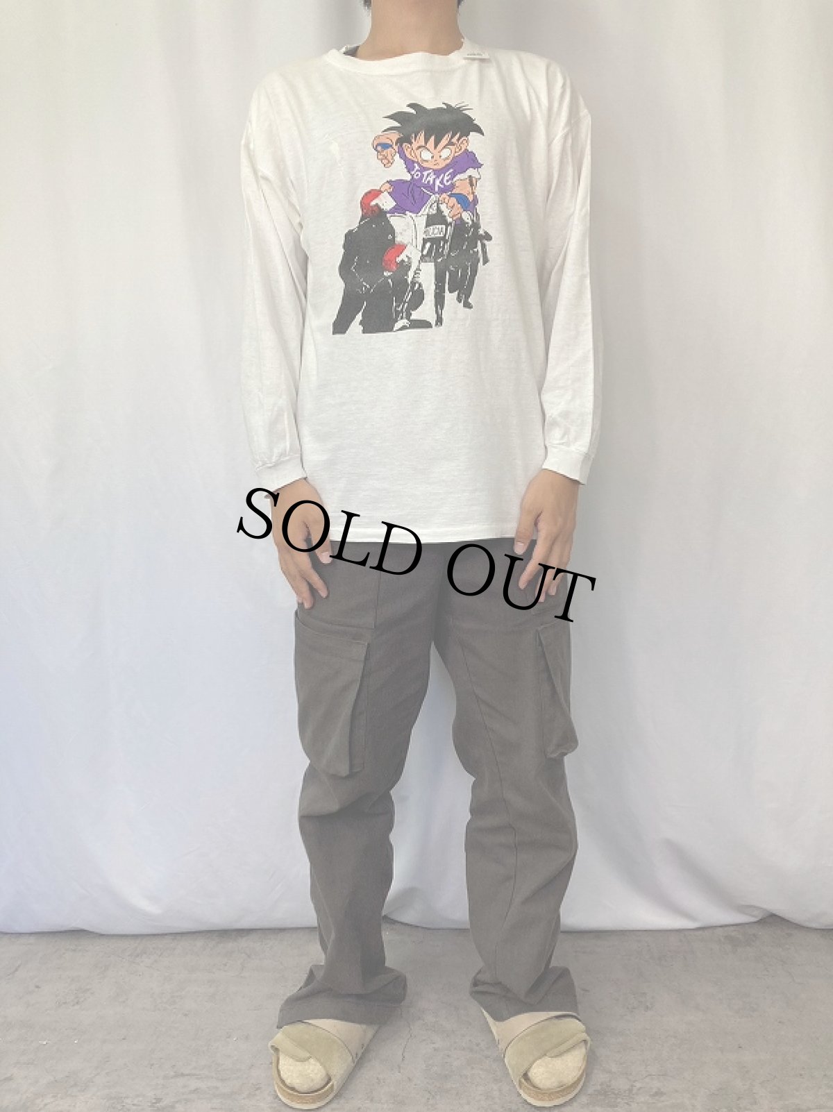 画像2: 90's DRAGON BALL アニメキャラクターパロディプリントロンT (2)