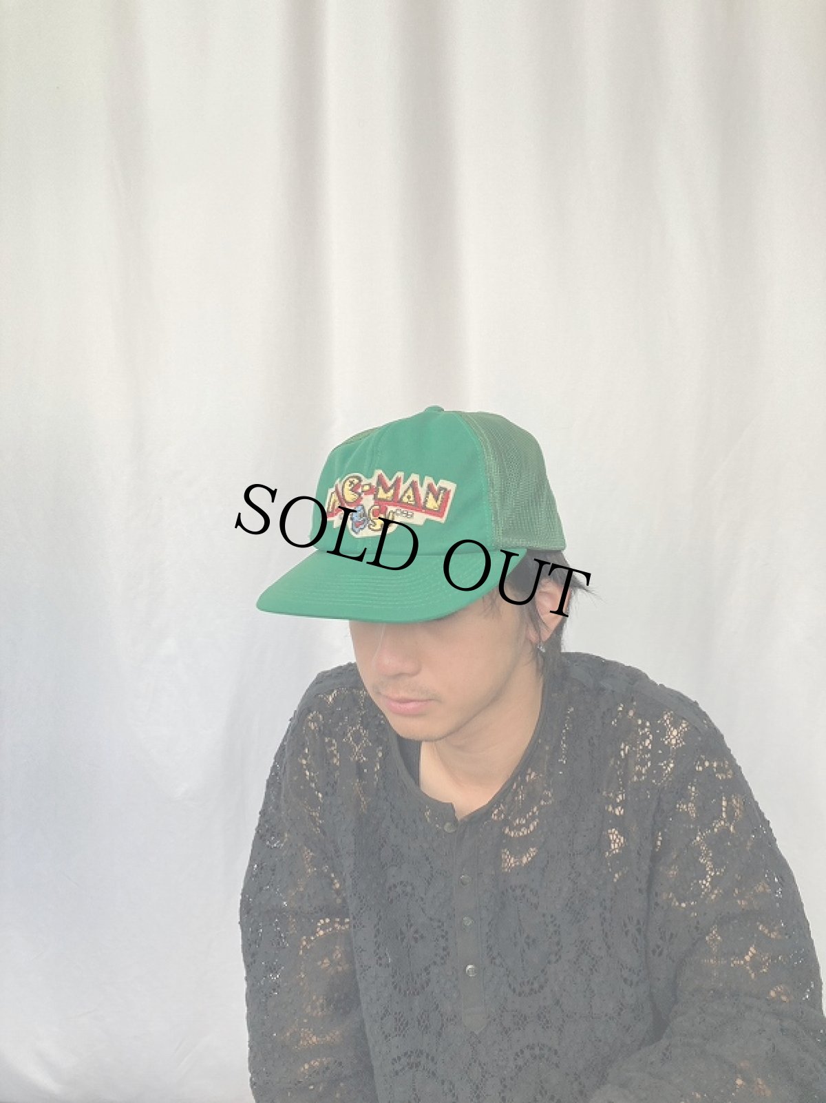 画像2: 80's PAC-MAN ゲームキャラクター刺繍 メッシュキャップ ONESIZE (2)