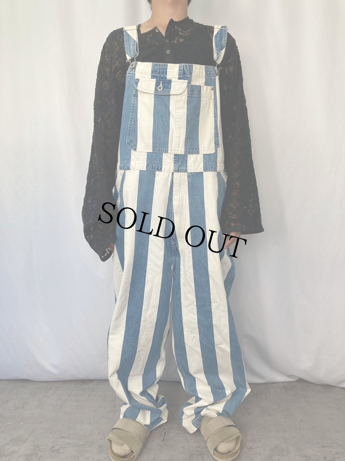 画像2: Levi's SILVER TAB ストライプ柄 オーバーオール タグ付き未使用 (2)