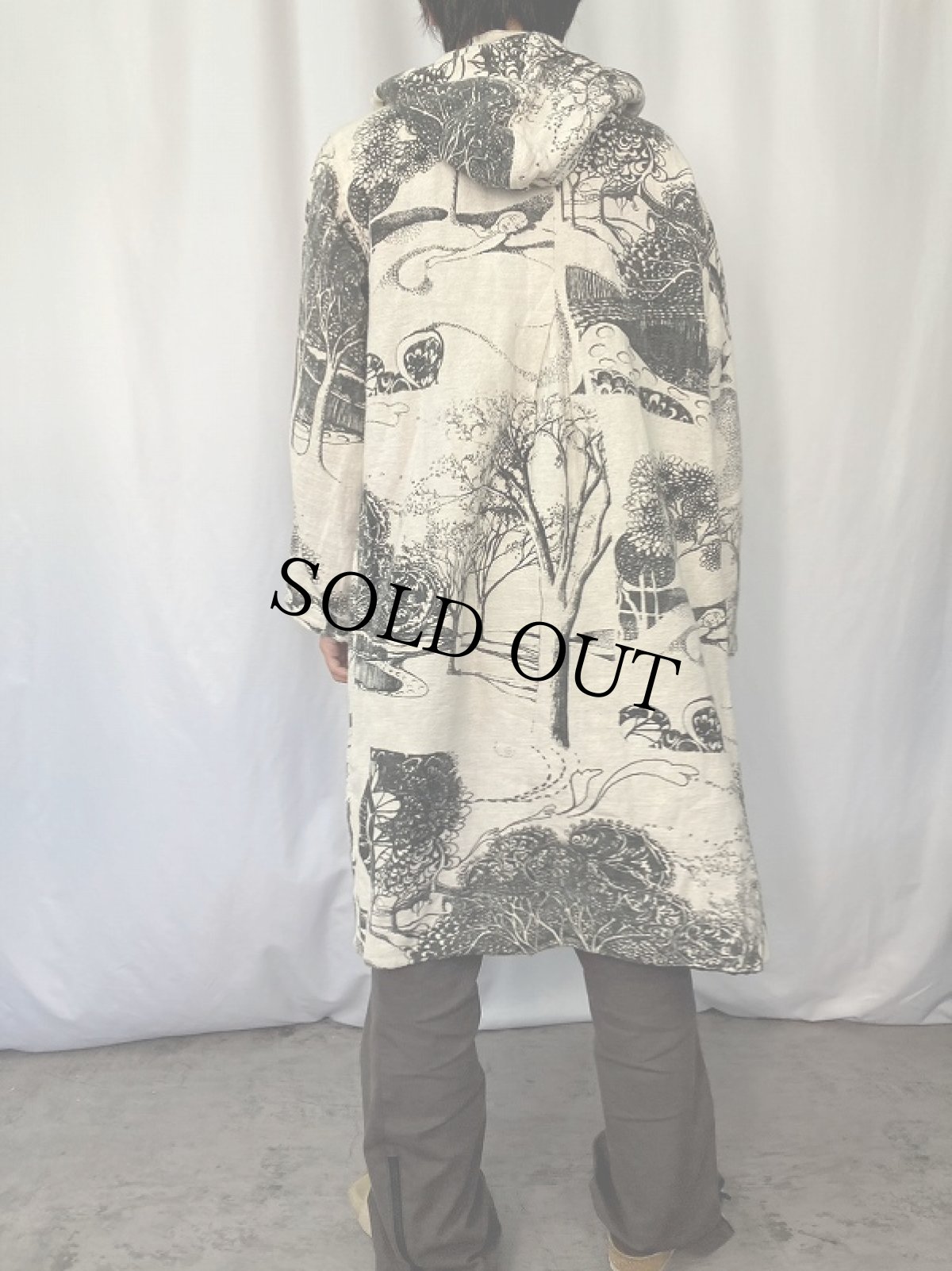 画像4: tribe NEPAL製 総柄デザイン リバーシブル フードコート S (4)