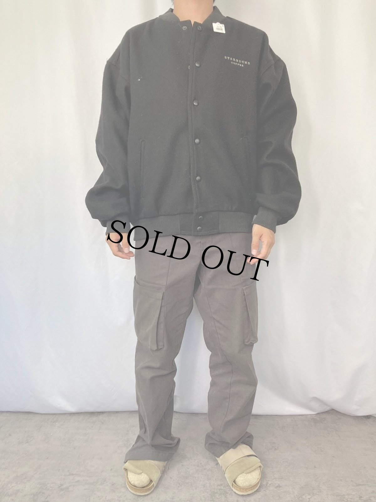 画像2: STARBUCKS COFFEE メルトンスタジャン BLACK L (2)