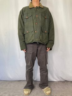 画像2: 80's L.L.Bean SCOTLAND製 ハーフムーン オイルドフィッシングジャケット LARGE REG (2)