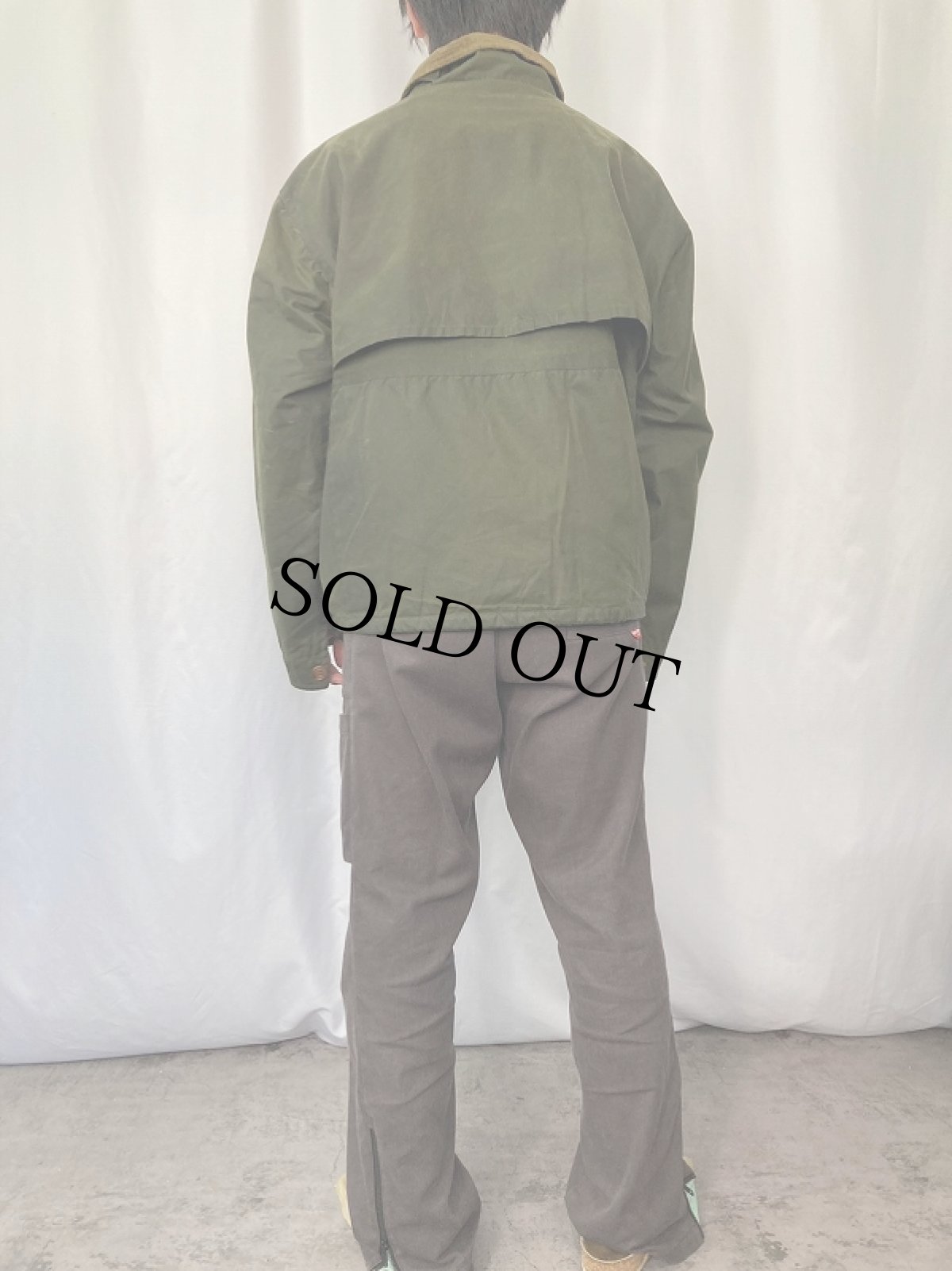 画像3: 80's L.L.Bean SCOTLAND製 ハーフムーン オイルドフィッシングジャケット LARGE REG (3)