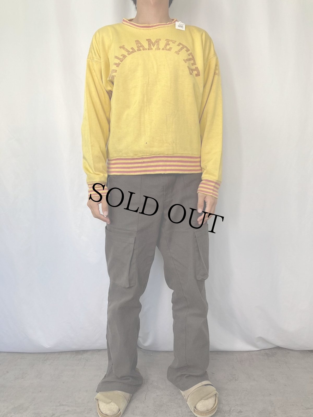 画像2: 50's Champion 小文字ランタグ "WILLAMETTE" ダブルフェイス レーヨンスウェット SIZE46 (2)