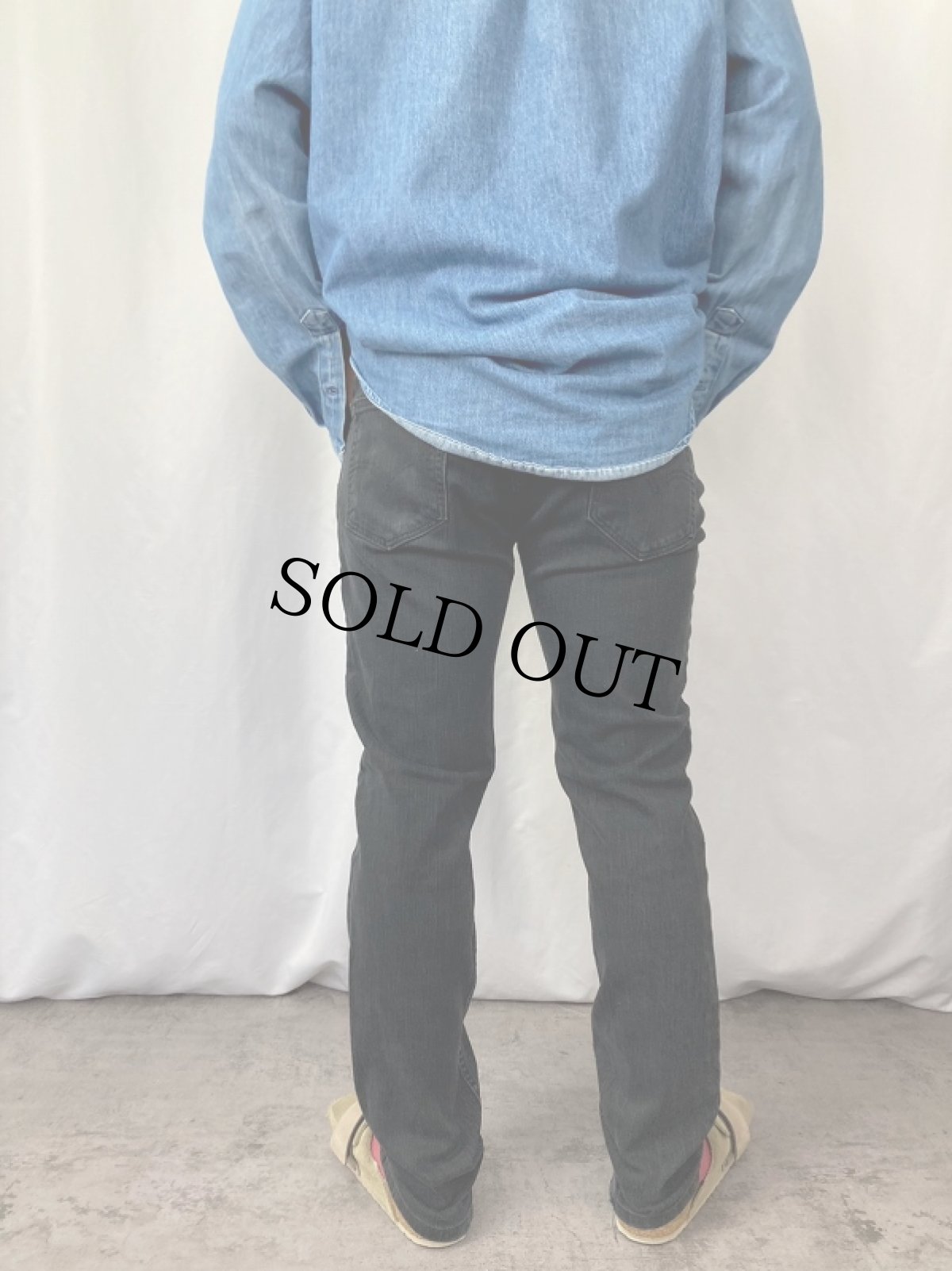画像3: Levi's 511 ブラックデニムパンツ W33 (3)