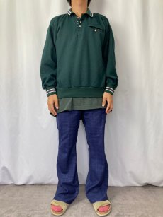 画像2: 80's Christian Dior MONSIEUR 襟付きスウェット GREEN L (2)