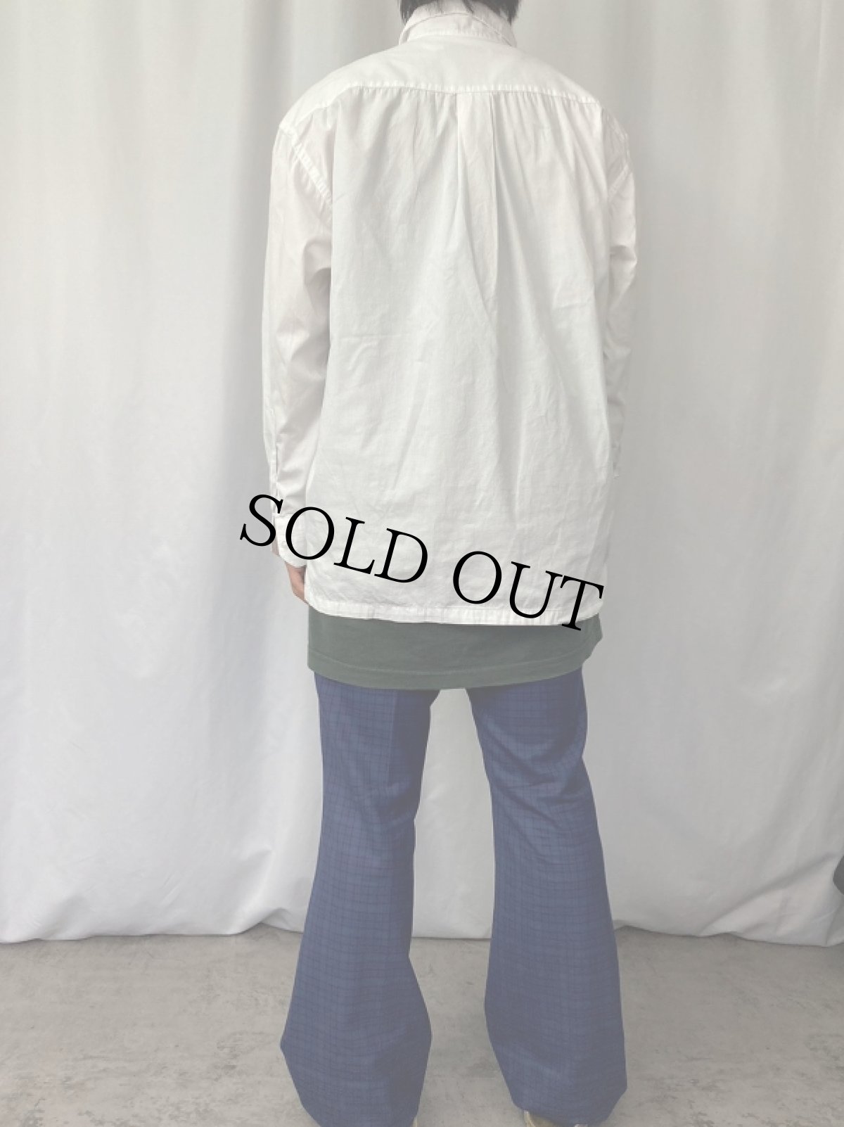 画像3: BURBERRY LONDON ロゴ刺繍 コットンシャツ 2L (3)