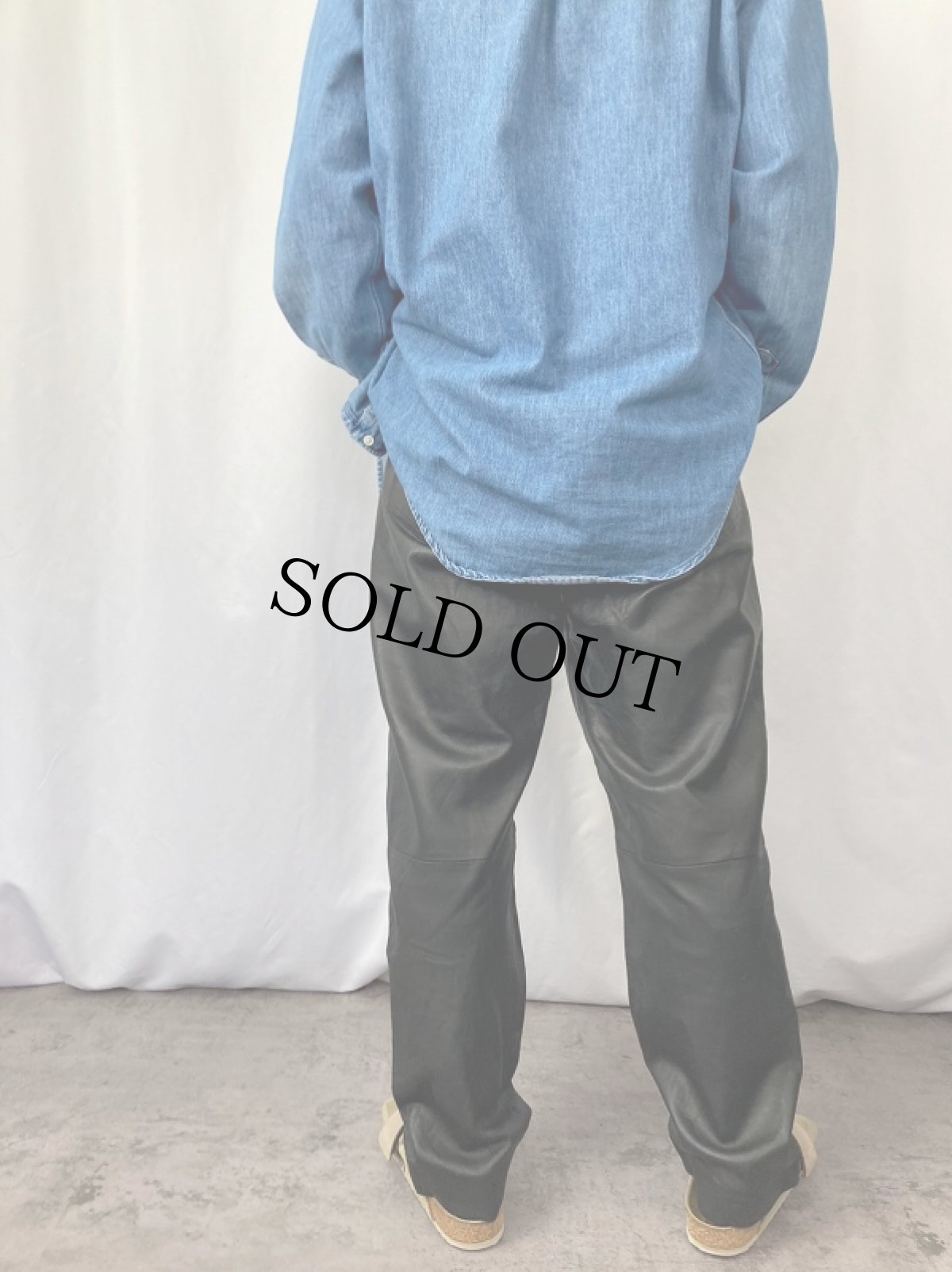 画像3: レザーパンツ W31 (3)