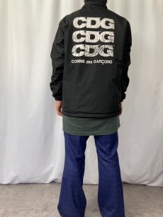 画像3: GOOD DESIGN SHOP COMME des GARCONS "CDG" ロゴプリントコーチジャケット BLACK XL (3)