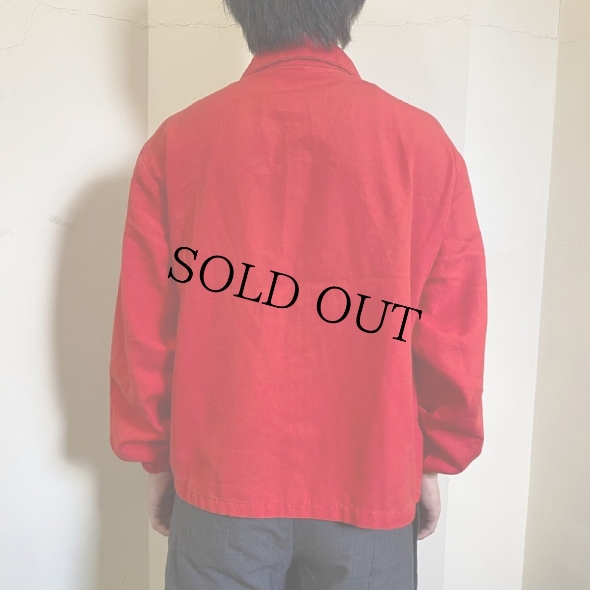 画像3: 70's ARTEX "Oklahoma University" フロッキープリントジャケット L (3)