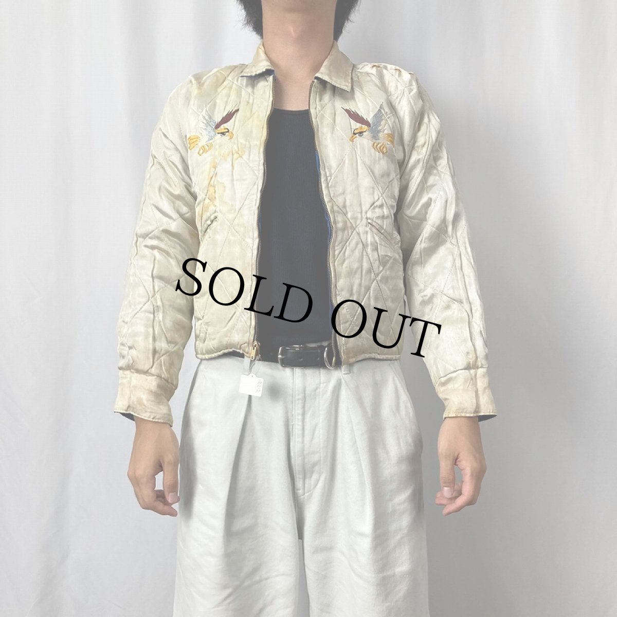 画像7: 50's "OKINAWA×虎×龍" サテンスカジャン (7)