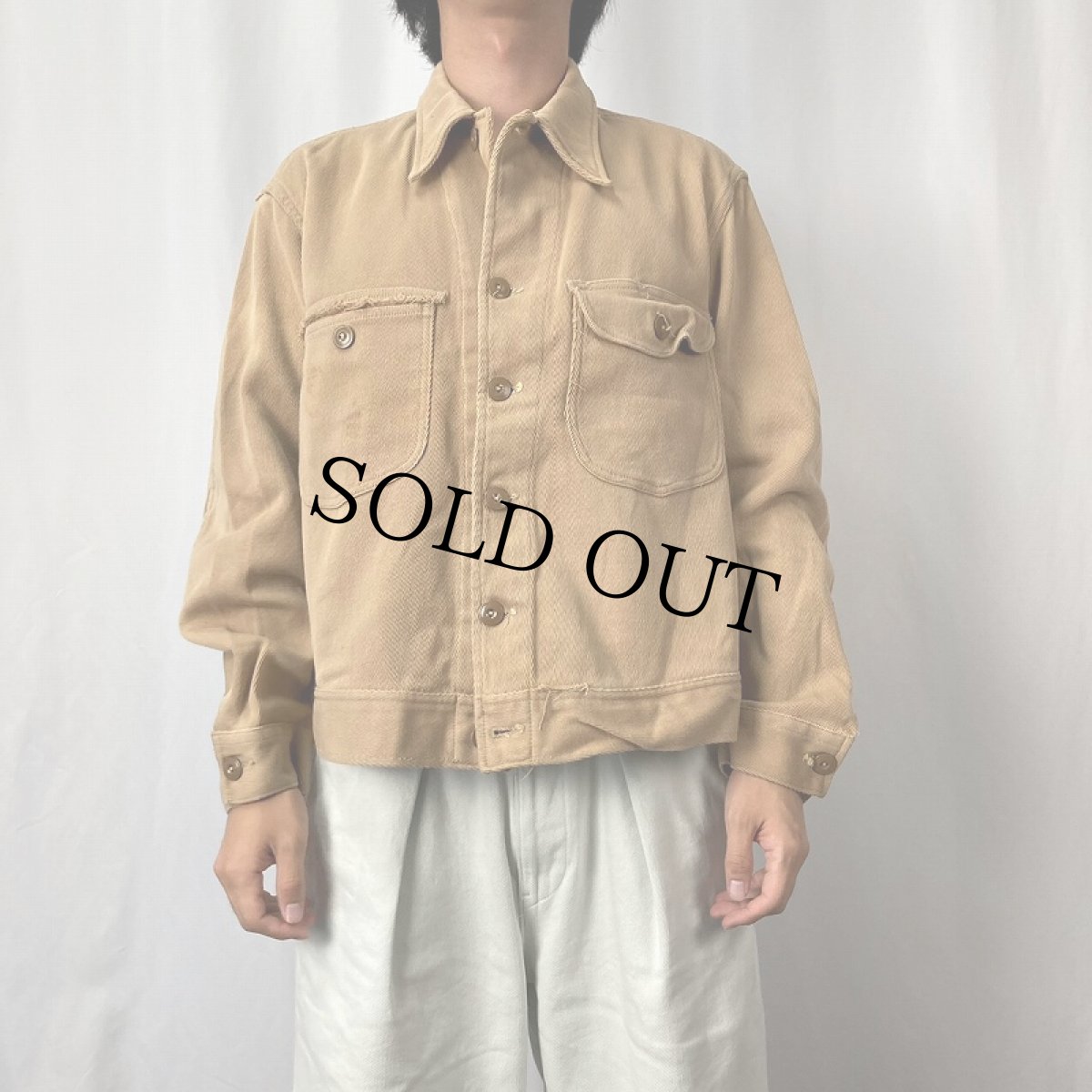 画像2: 50's Lee ウィップコード ワークジャケット (2)