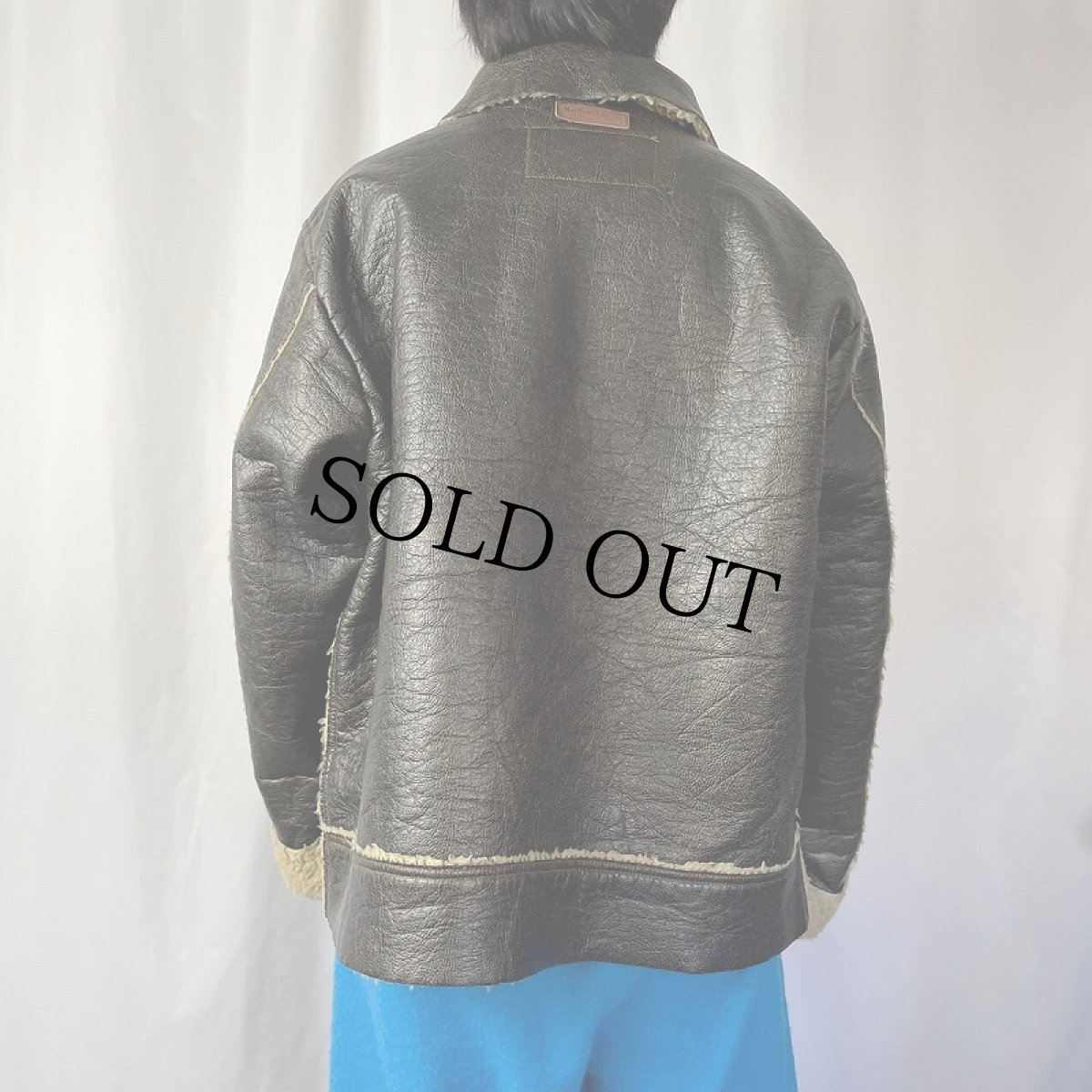 画像3: Marlboro Classics ボアライナー フェイクレザージャケット XL (3)