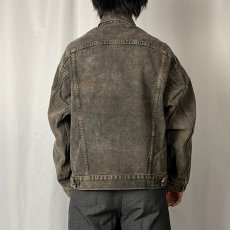 画像3: 80's Levi's 70507-0281 USA製 後染め デニムジャケット BROWN L (3)