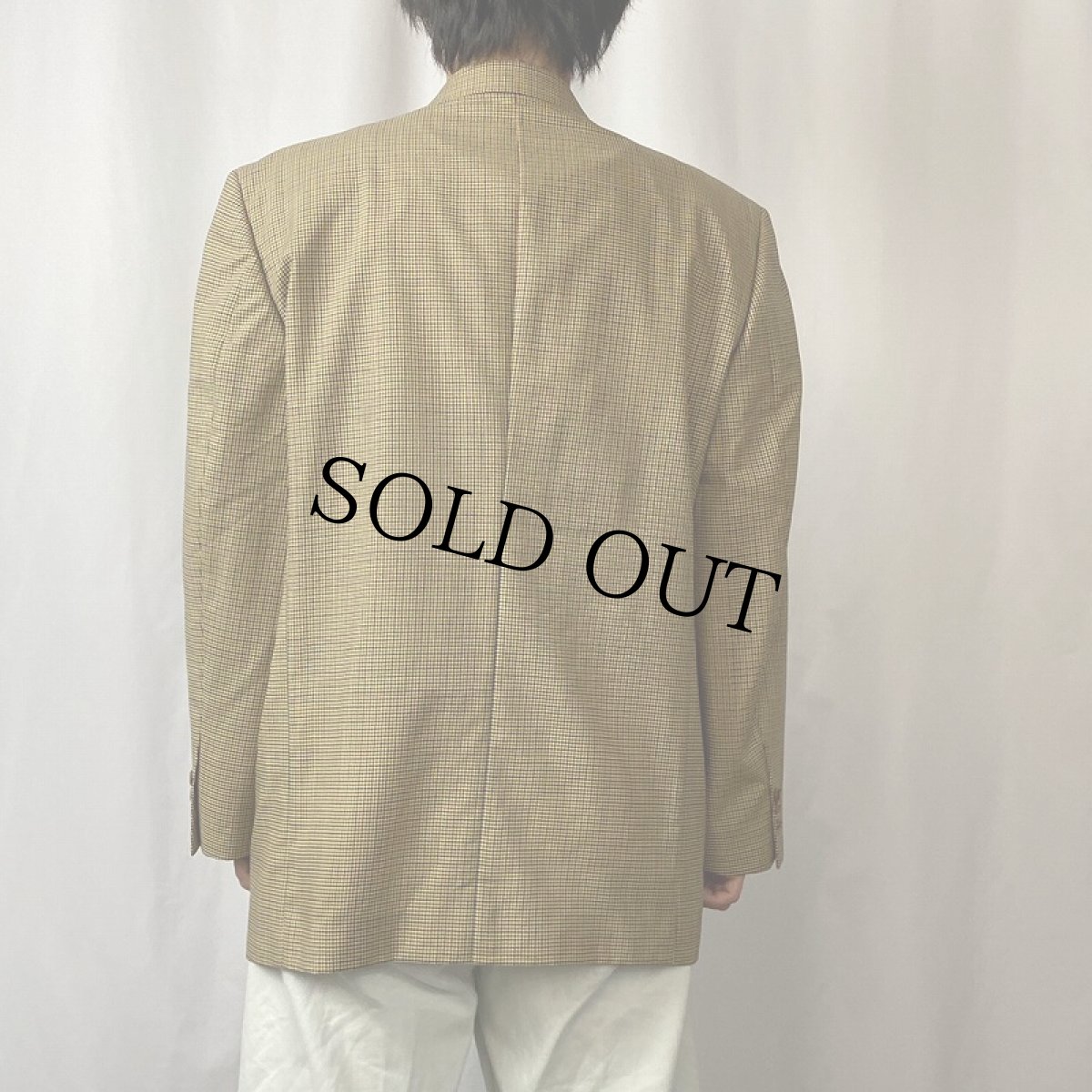 画像3: YVES SAINT LAURENT pour homme チェック柄 テーラードジャケット SIZE41 (3)