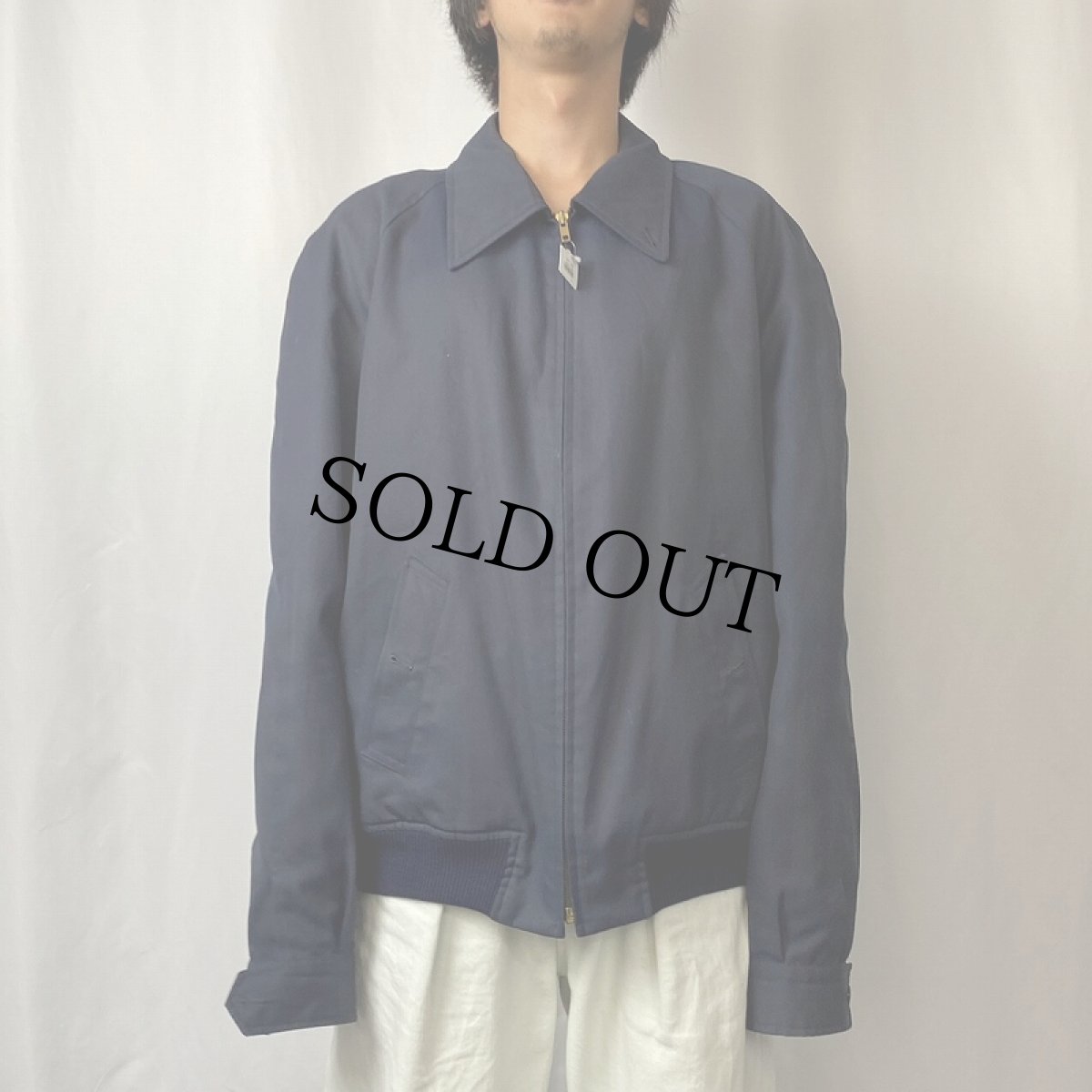 画像2: 80's Burberrys' 裏地バーバリーチェック ブルゾン NAVY (2)