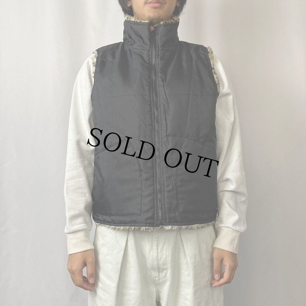 画像5: Pacfic Rose レオパード柄 フェイクファー リバーシブルベスト L (5)