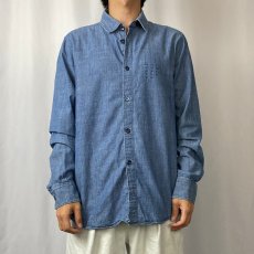 画像2: A.P.C. 刺繍デザイン デニムシャツ L (2)