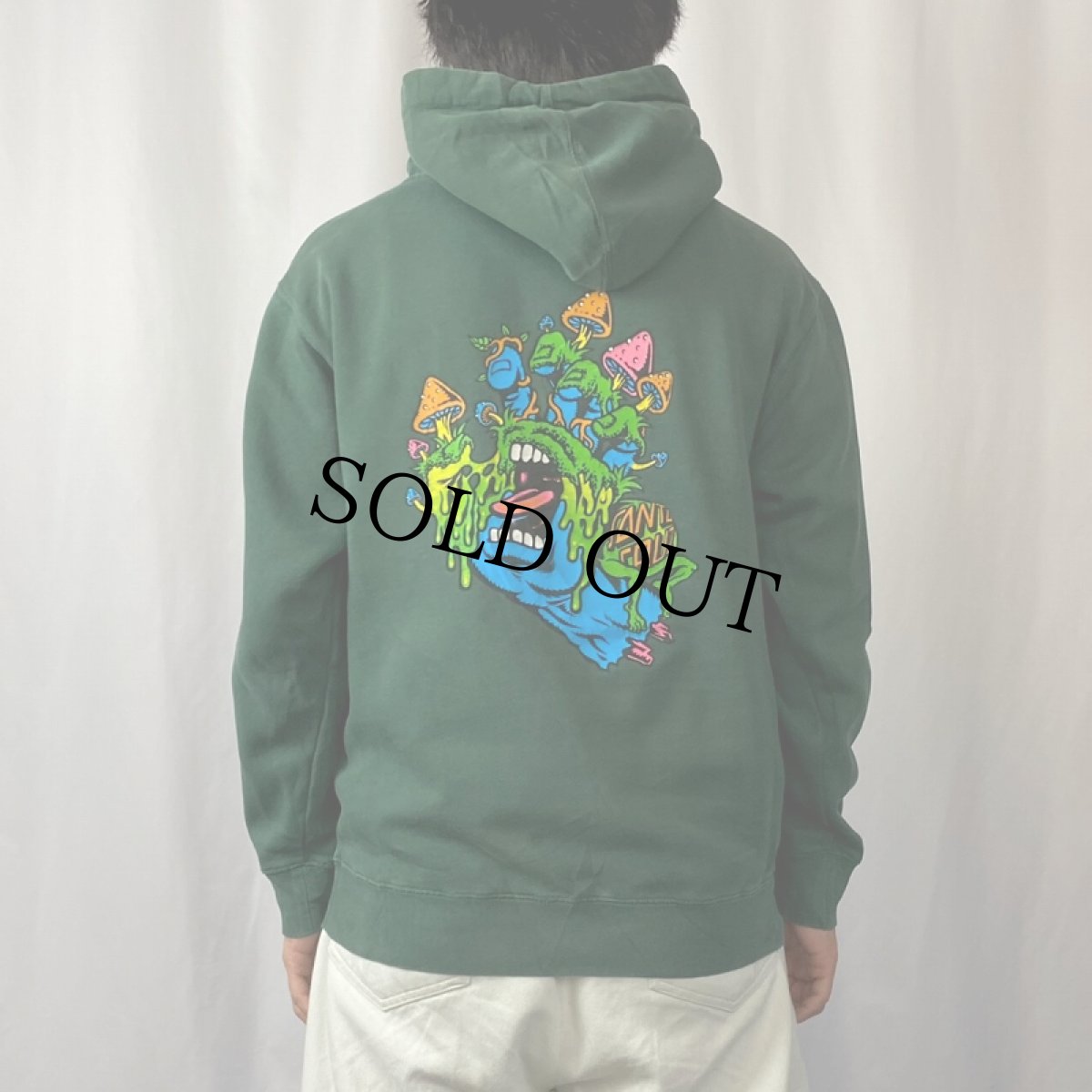 画像4: SANTA CRUZ "SCREAMING HAND" ロゴプリント スウェットフーディー L (4)