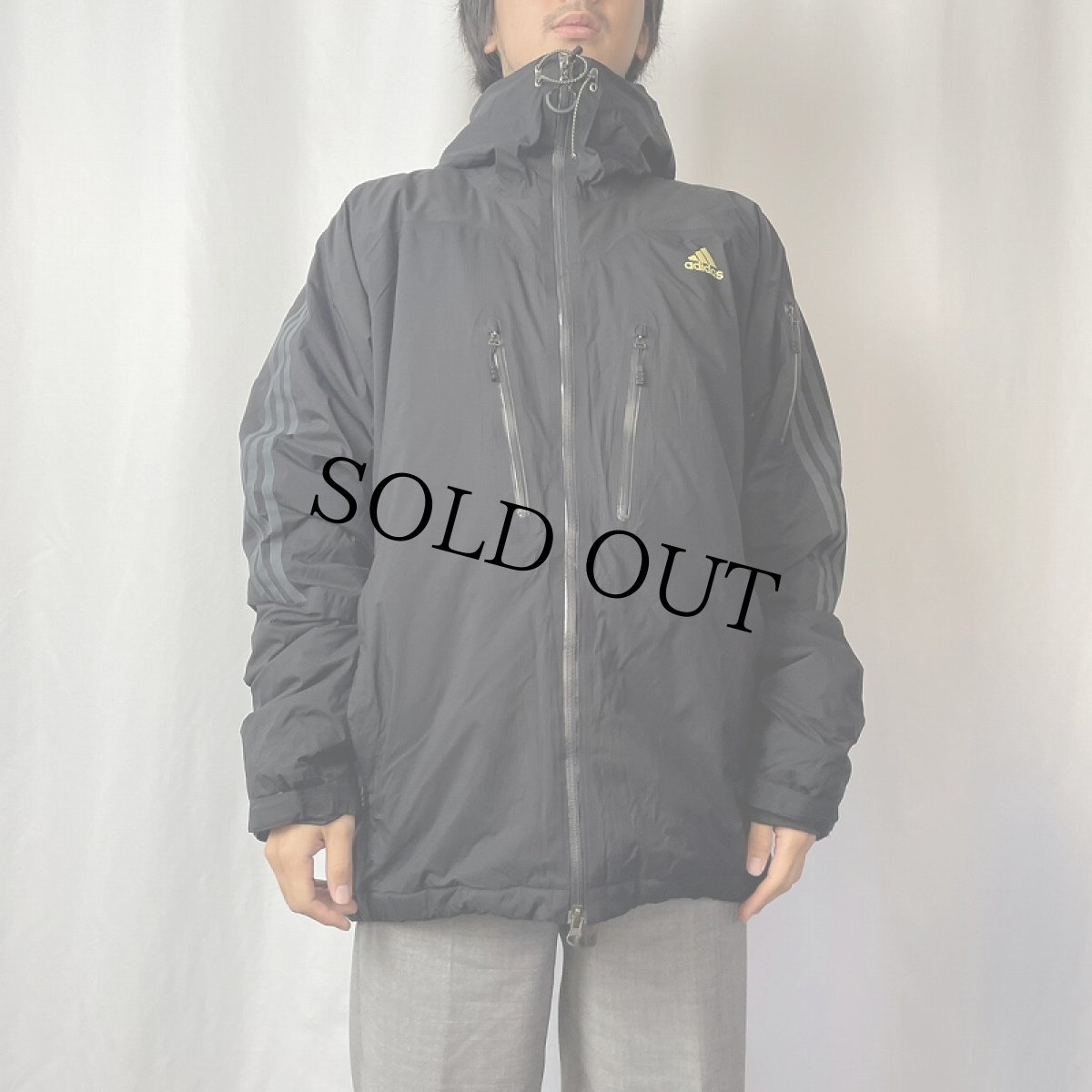 画像2: adidas 中綿リップストップナイロンパーカー L (2)