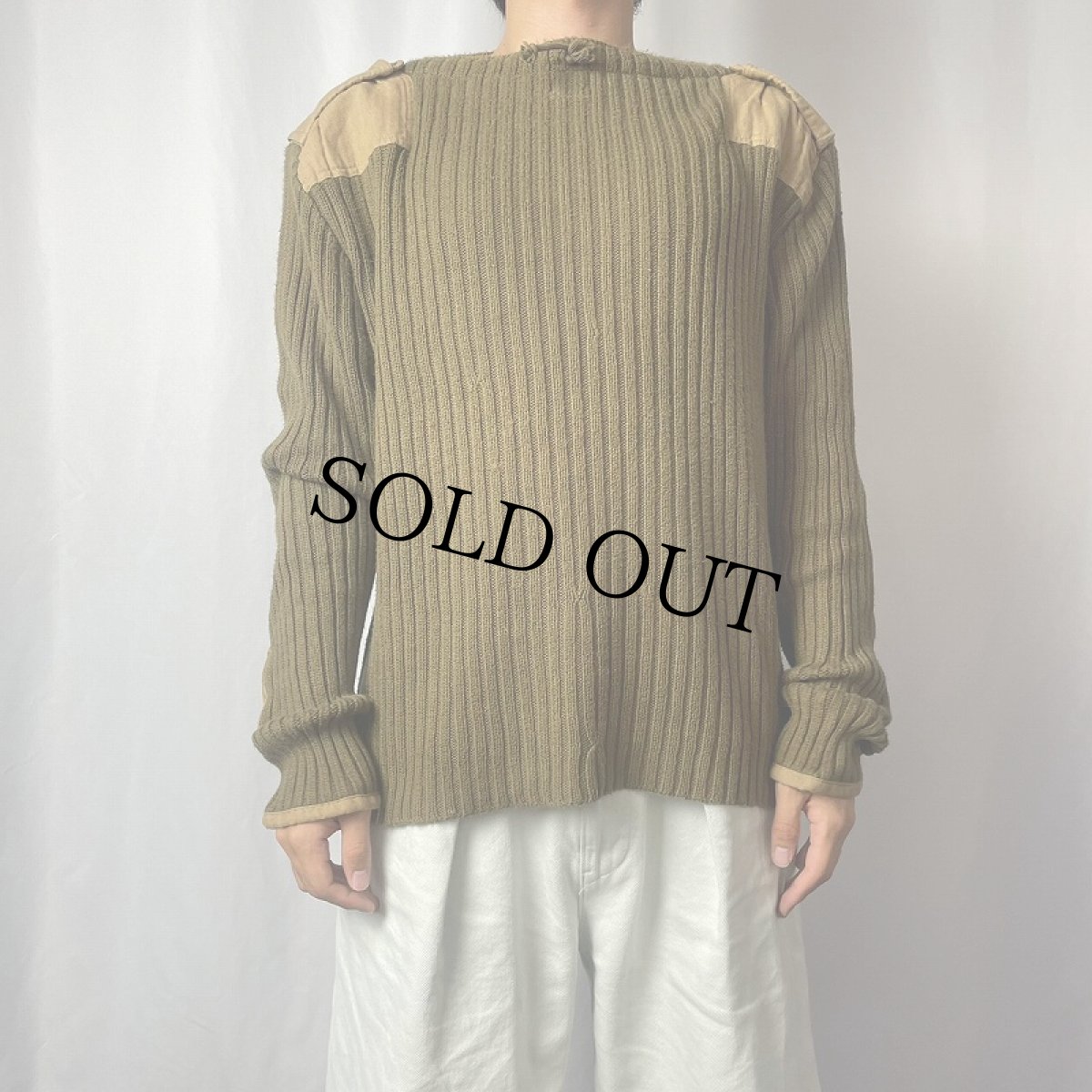 画像2: POLO Ralph Lauren "BRITISH ARMY TYPE" コットンニット コマンドセーター L (2)