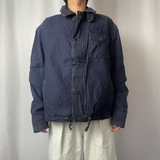 画像3: POLO Ralph Lauren "USN A-2 TYPE" ステンシル入り デッキジャケット XL (3)